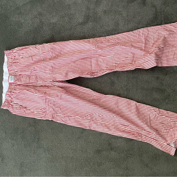 Striped Red and White Women's Boxer Pants - Picture 1 of 3